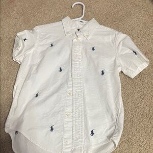 Polo by Ralph Lauren Kids White Button Down Shirt with Navy Accents